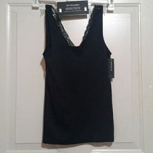Ambrielle Black Everyday Smoothing Reversible Tank Top NEW